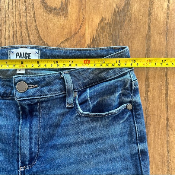 Women's Paige Denim Verdugo Ankle Medium Wash Raw Hem Size 28 Distressed Comfy - Picture 8 of 15